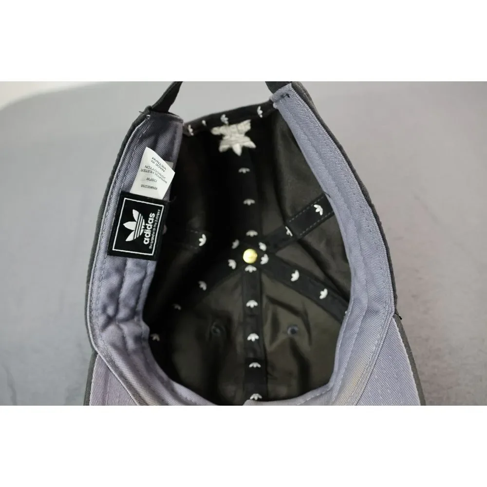 Gray Suede Adidas Snapback Hat Cap Embroidered Logo‎